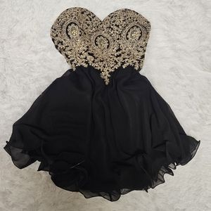 Formal black and gold dress